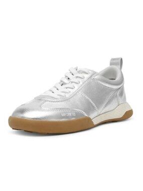 Anne Klein Womens Westside Silver Metallic Sneakers Size 5.5 NEW